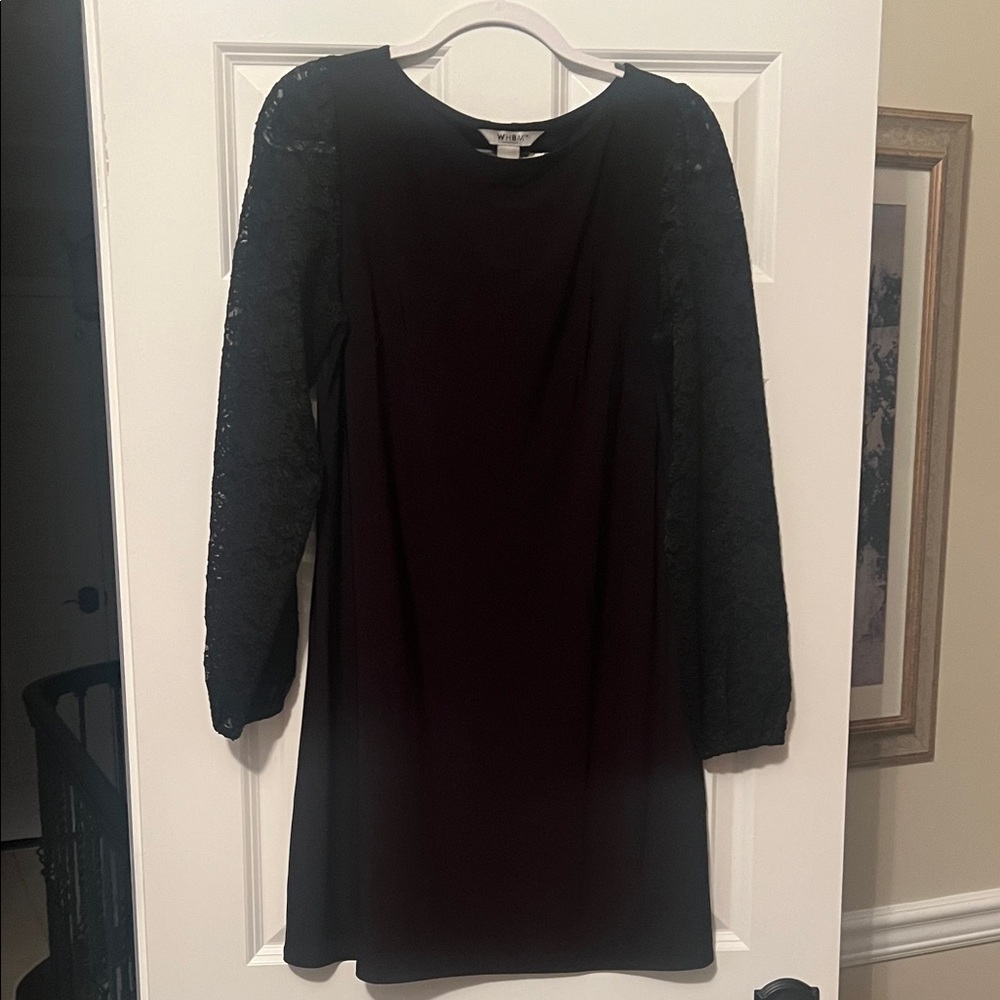 White House Black Market Black Long Sleeve Dress